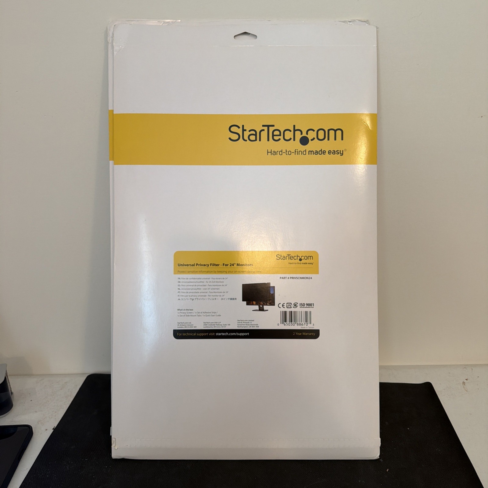 StarTech Universal Privacy Screen Filter 24" Monitors Security. Privscnmon24