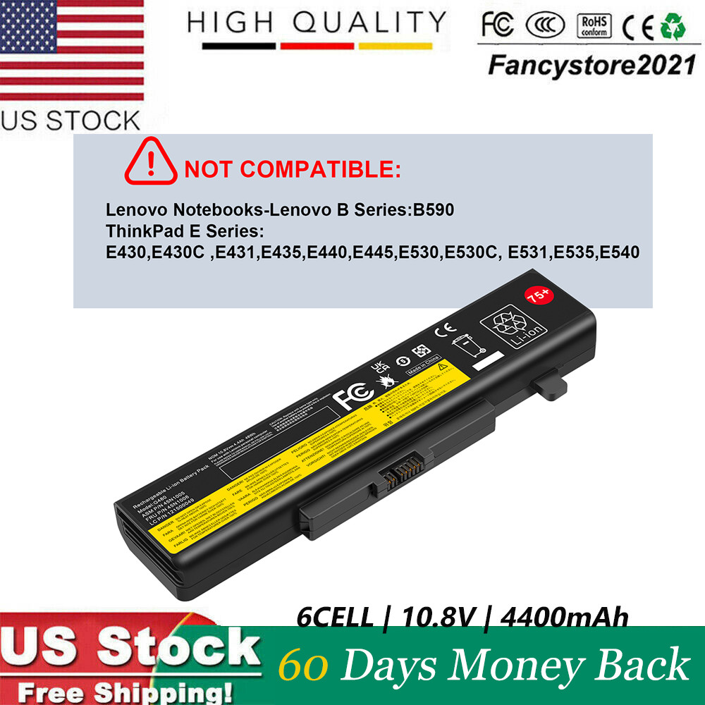 75+ Battery For Lenovo IdeaPad Y480 Y580 V480 V580 G480 G580 L11M6Y01 E430 New