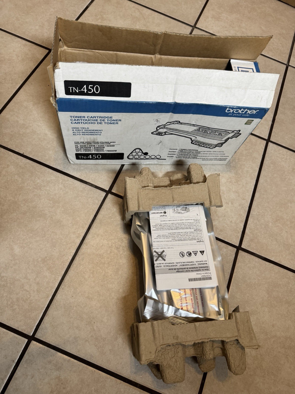 Brother  TN-450 Black Toner Cartridge Brand New And Sealed In Box