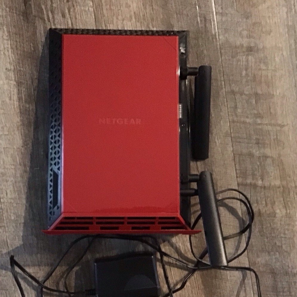 NETGEAR EX6200 AC1200  Wi-Fi Range Extender & Power Adapter Red/Black Bundle 