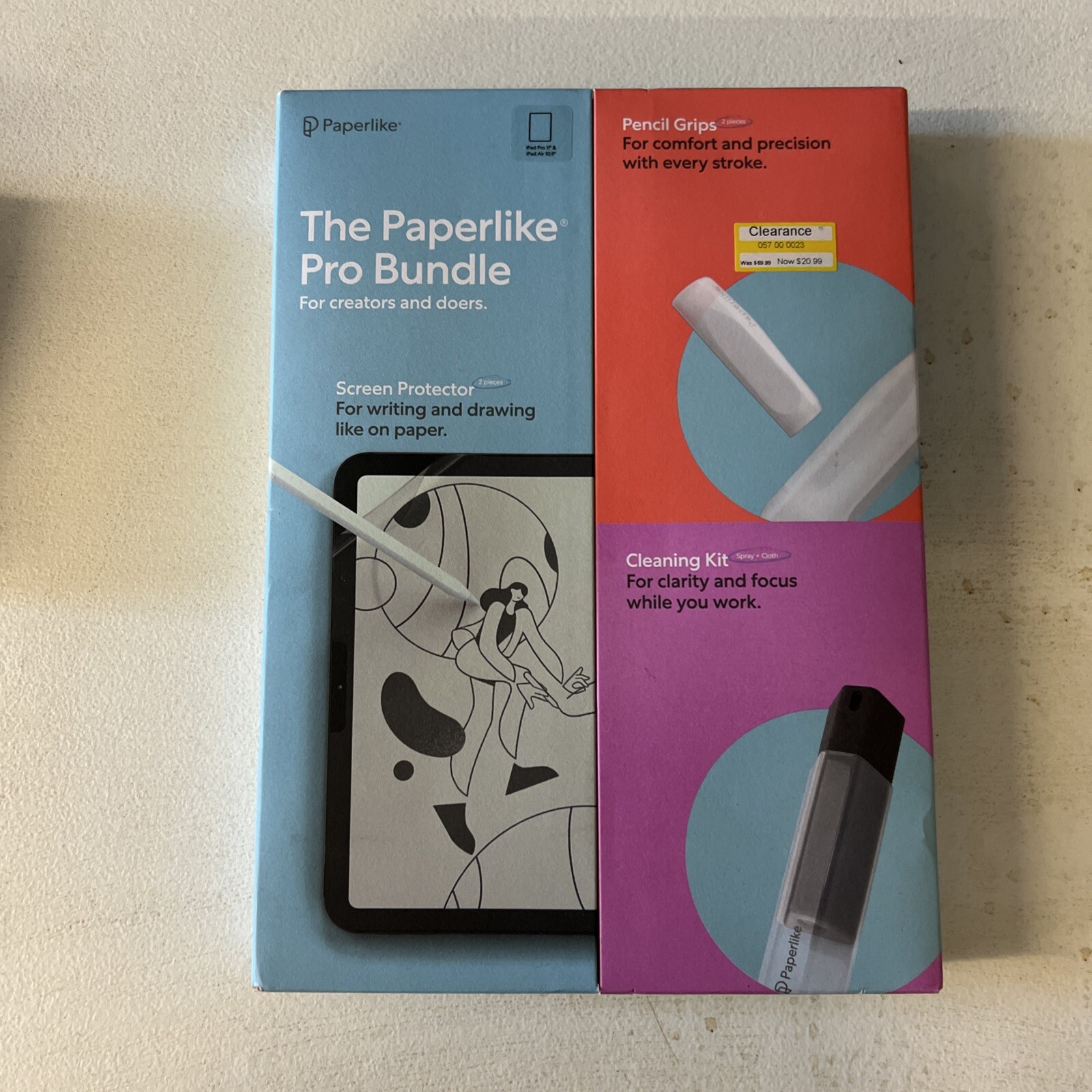 Paperlike Pro Bundle for Apple iPad Pro 11in and iPad Air 10.9in - New Sealed 