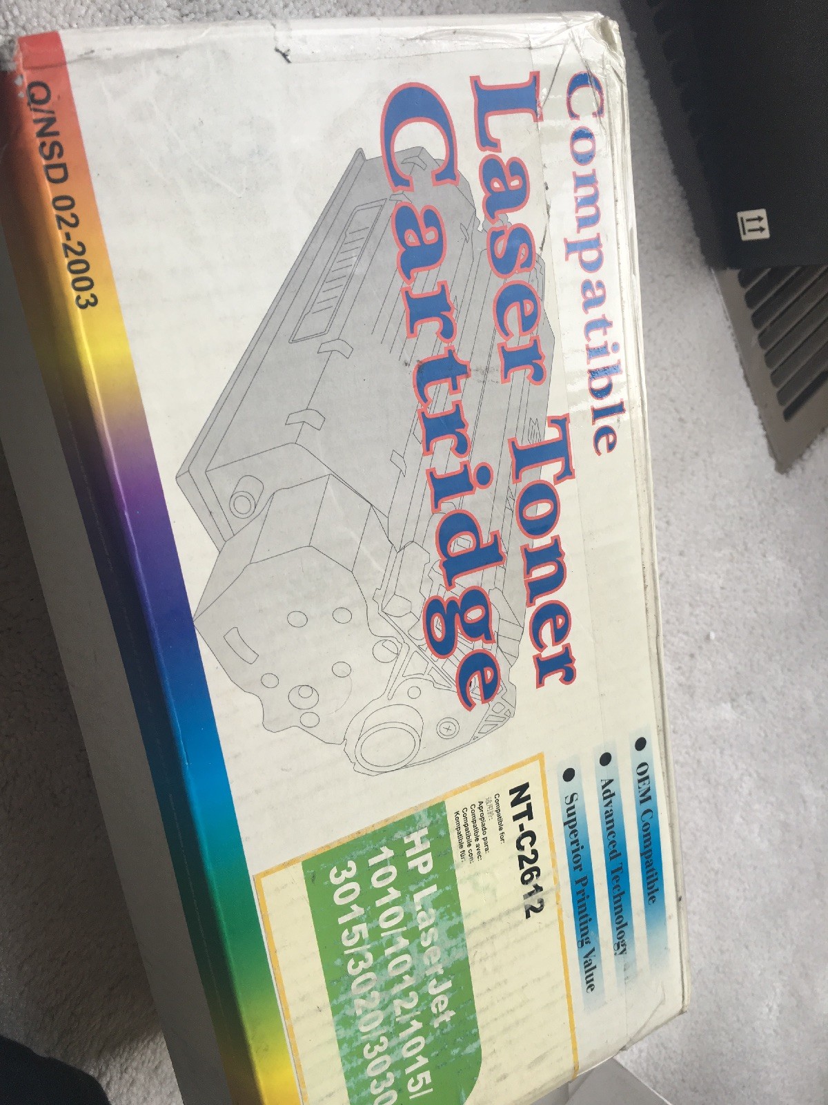NT-C2612X High Yield Black Laser Toner Cartridge Replaces HP 12X Q2612X