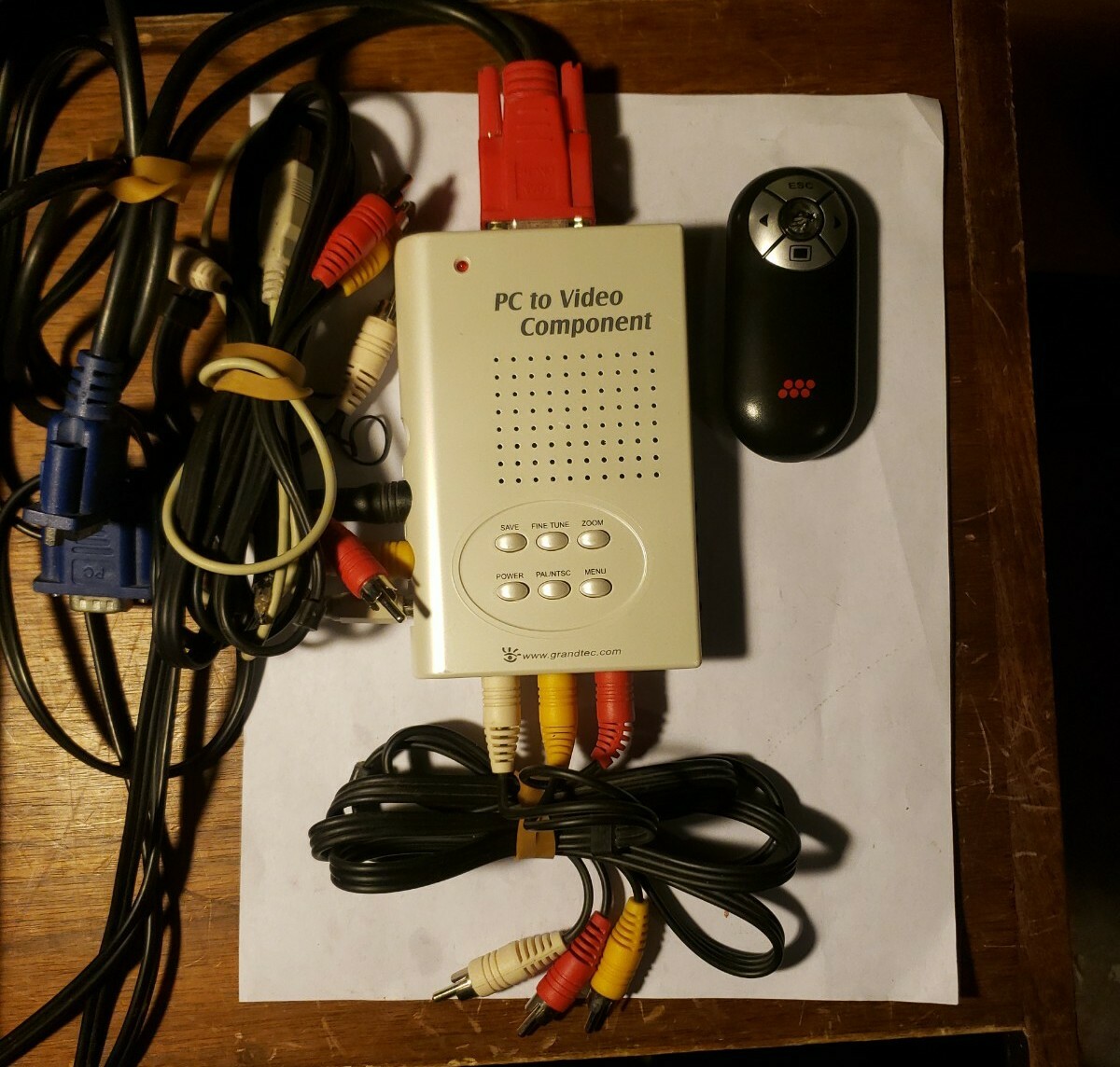 GRANDTEC GXP 2000 PC to TV, (VCR, AND VIDEO PROJECTOR) Video Component