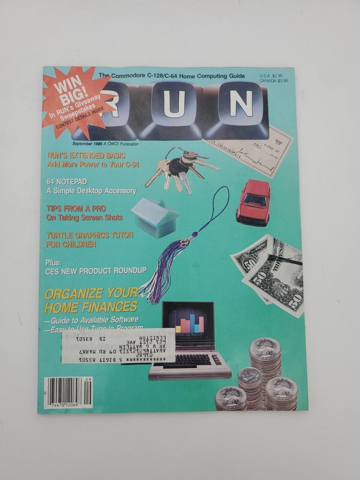 Commodore Magazine RUN Computer Sept 1986 vintage computing IT Technology