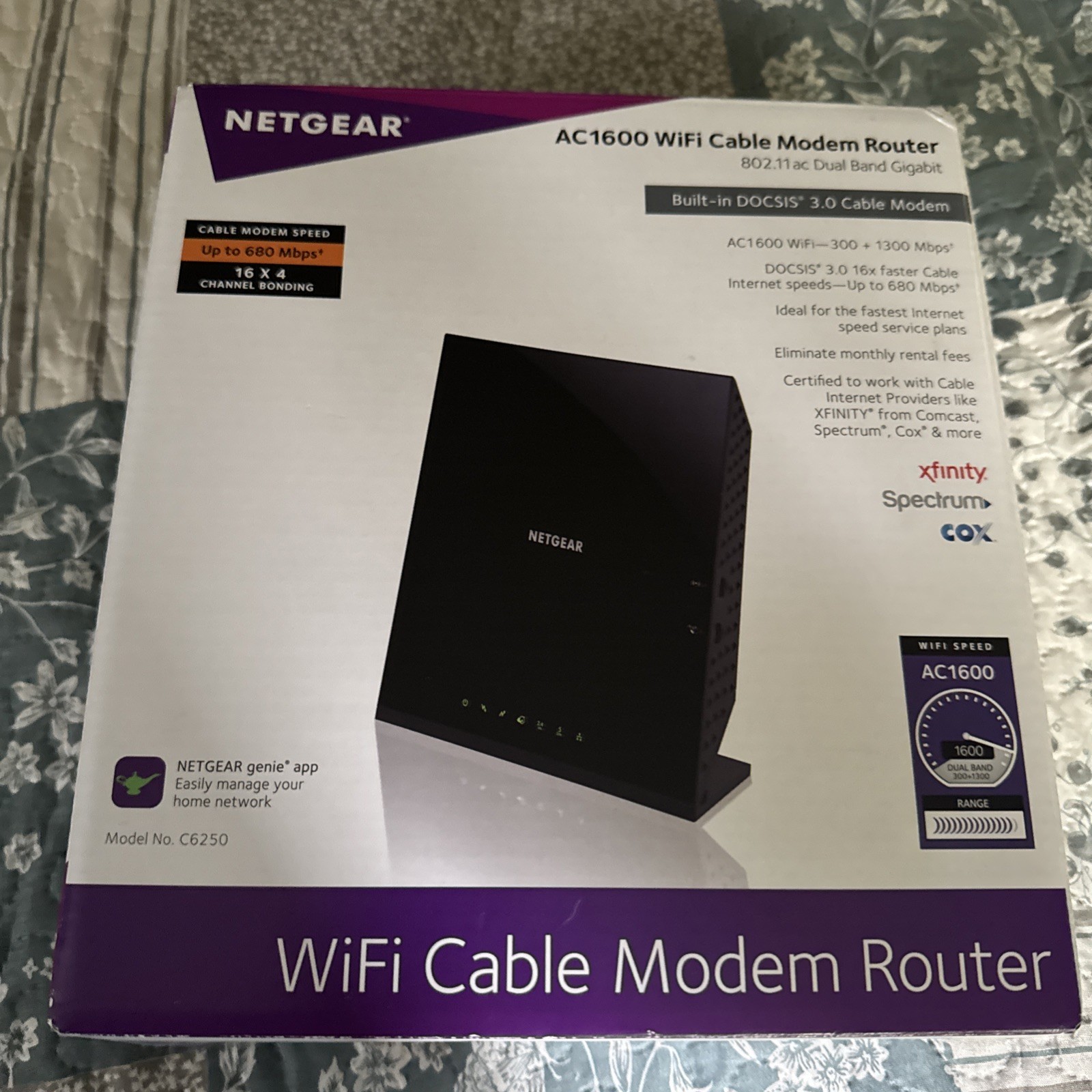 NETGEAR Cable Modem Wi-Fi Router Combo C6250 300 Mbps AC1600 Wi-Fi Speed | DOC