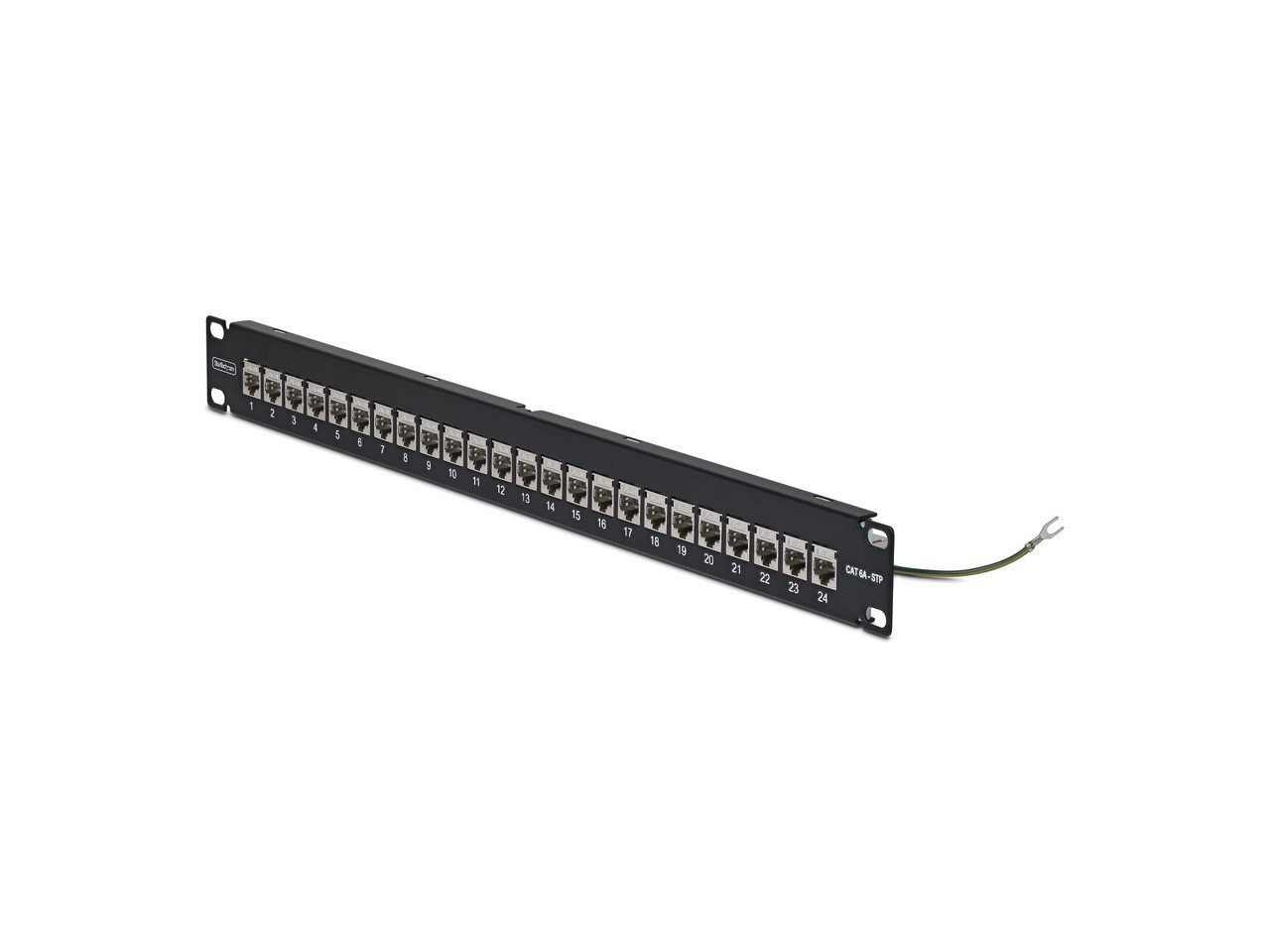 StarTech 24 Port 1U Feed Through Patch Panel with Cable Management Bar - Rackmou