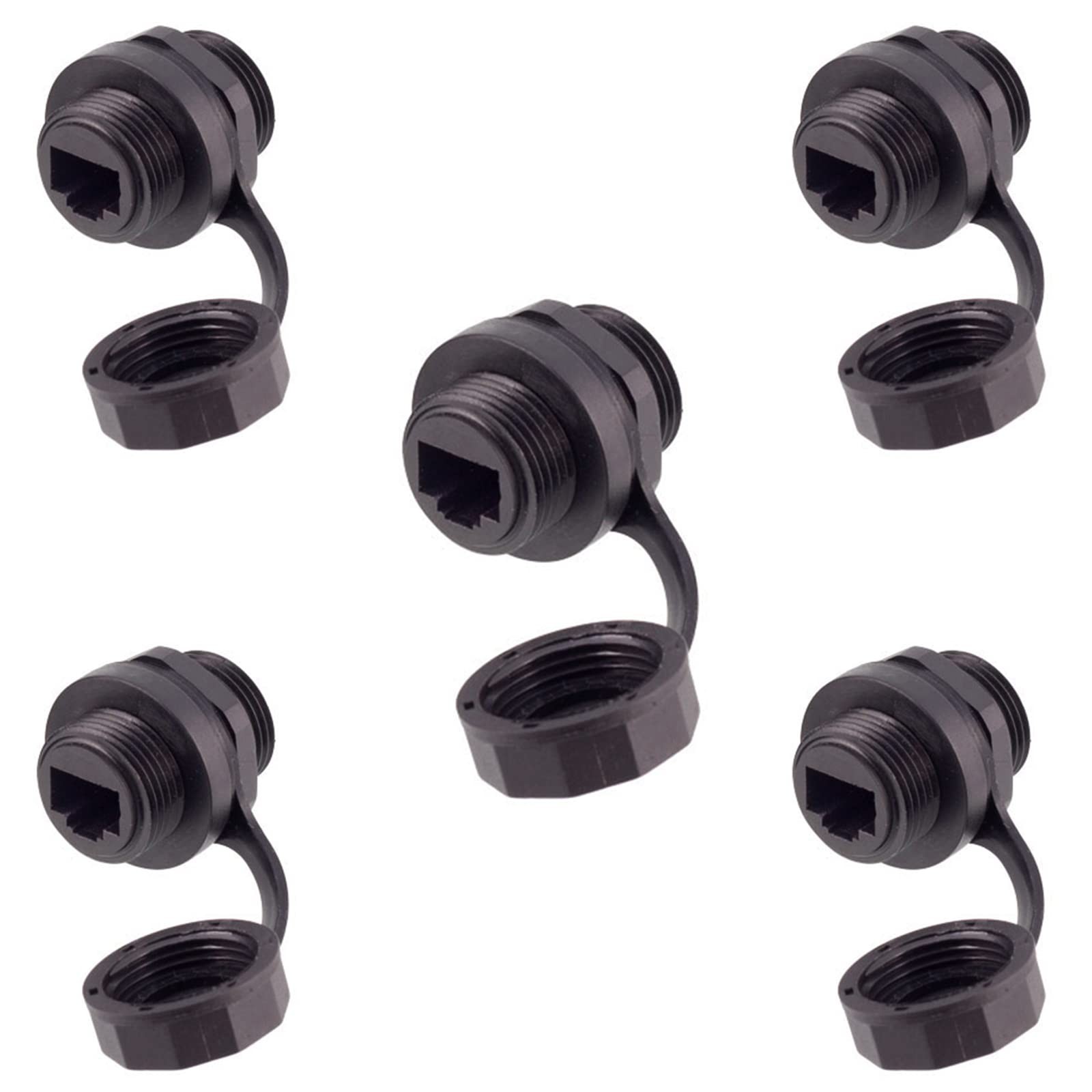 PENGLIN 5PCS RJ45 Panel Mount Coupler, Shielded IP67 Waterproof Ethernet...
