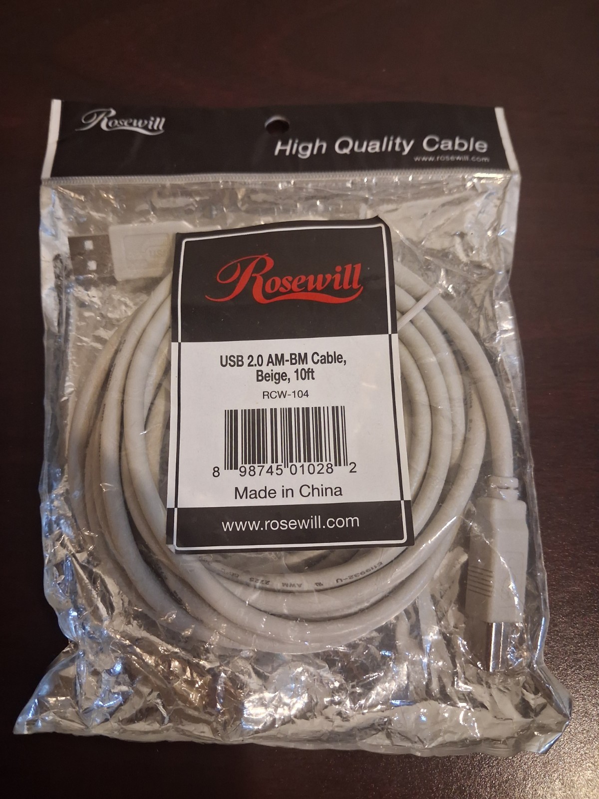 Rosewill USB AM-BM Cable 10ft
