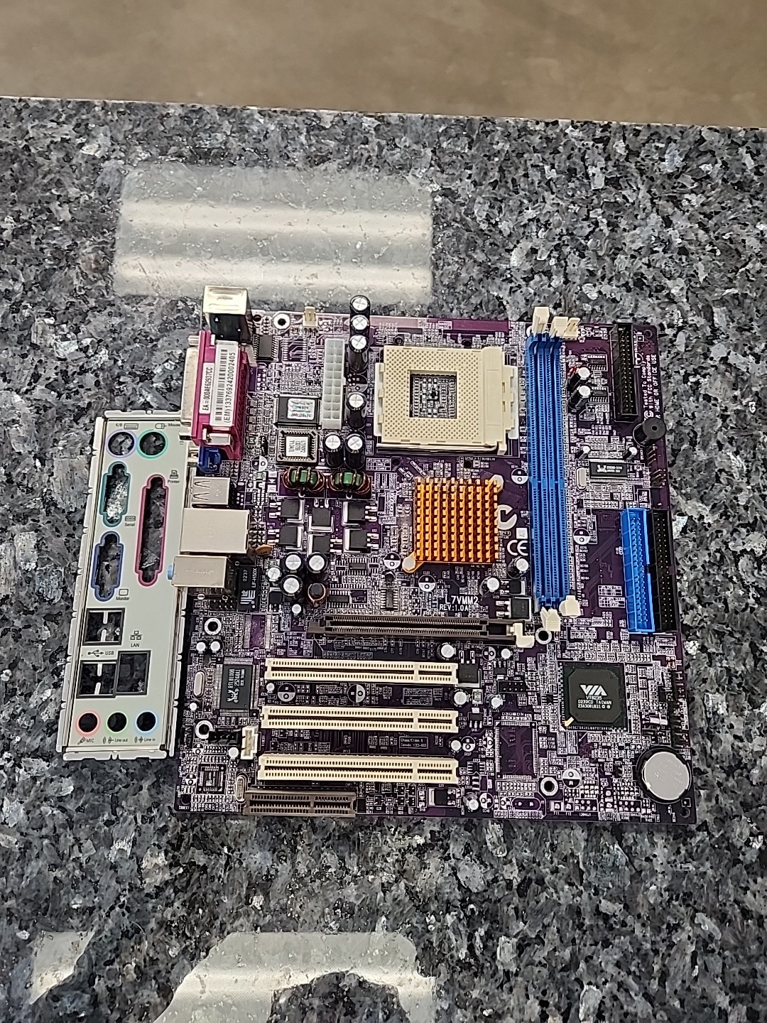 TESTED, USED AMD ECS L7VMM2 Motherboard With I/O Shield
