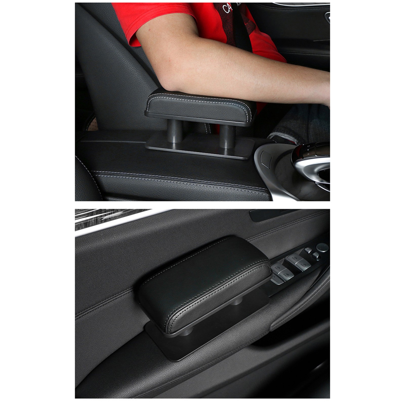 Car Armrest Pad Left Elbow Support Universal Leather Arm Rest Cushion Suppo LIGS