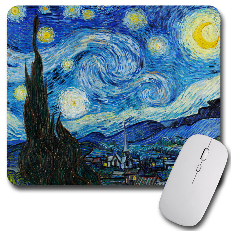 Van Gogh Art ~ The Starry Night ~ Mouse Pad / PC Mousepad ~ Gifts for Artists