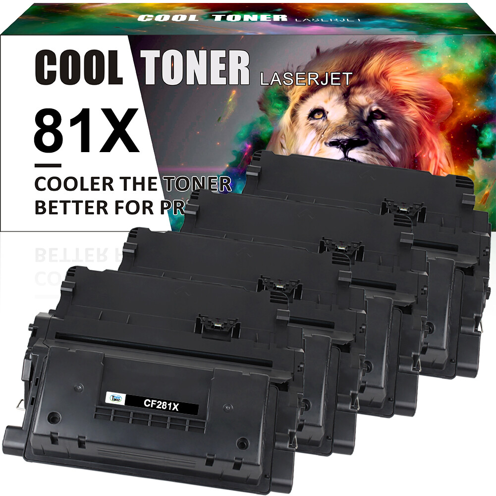 4PK CF281X 81X High Yield Toner for HP LaserJet Enterprise MFP M630dn M605x INK