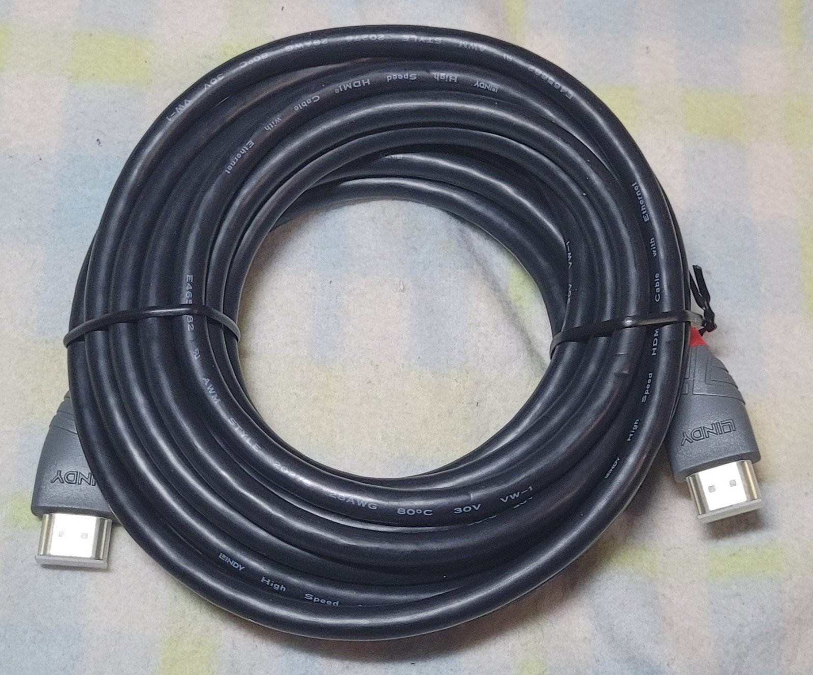 5 x Lindy High Speed HDMI Black Line 36474 5mtr
