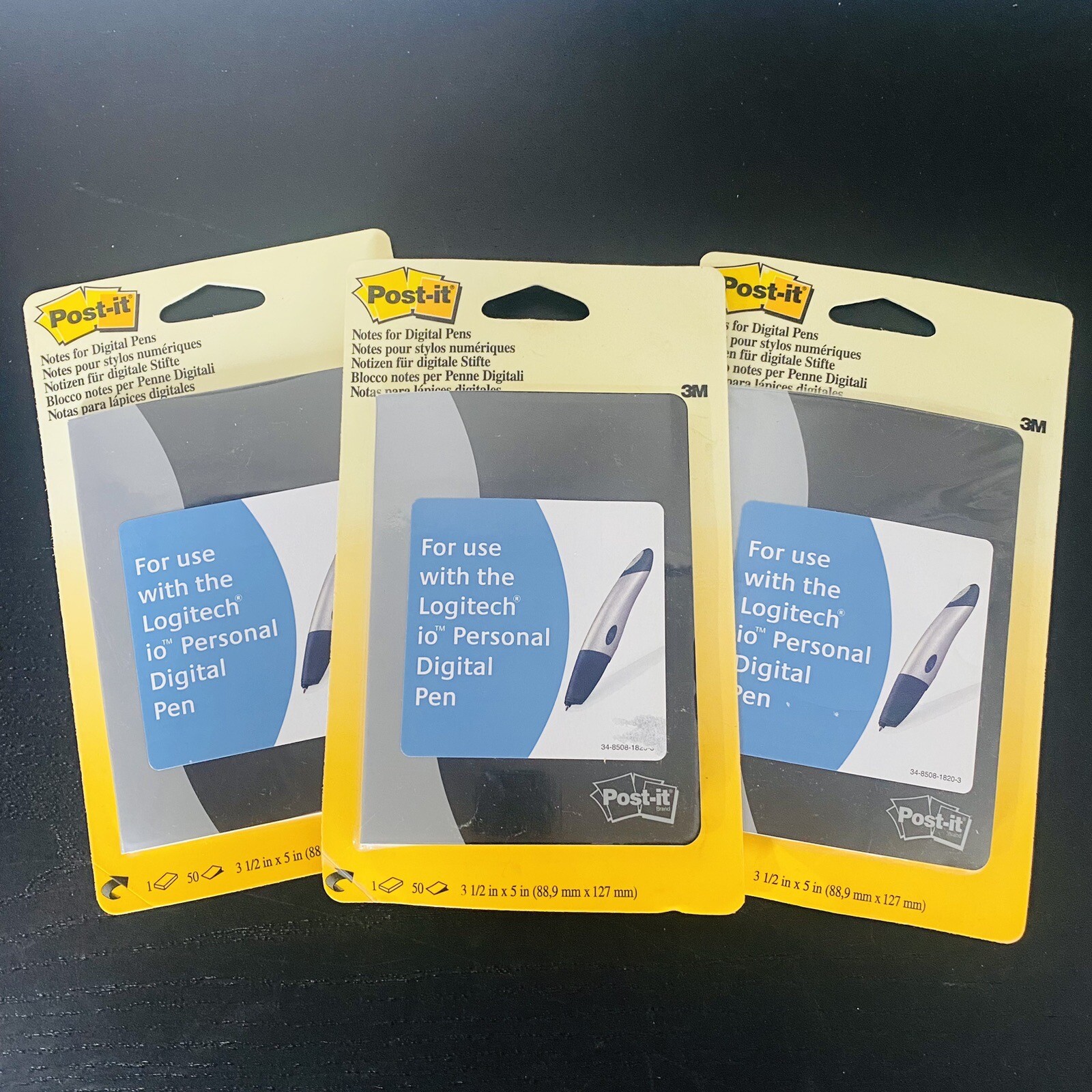 3M Post-it Notes for Io Personal Digital Pen 3 Pack Lot CAT 6388-F-LO