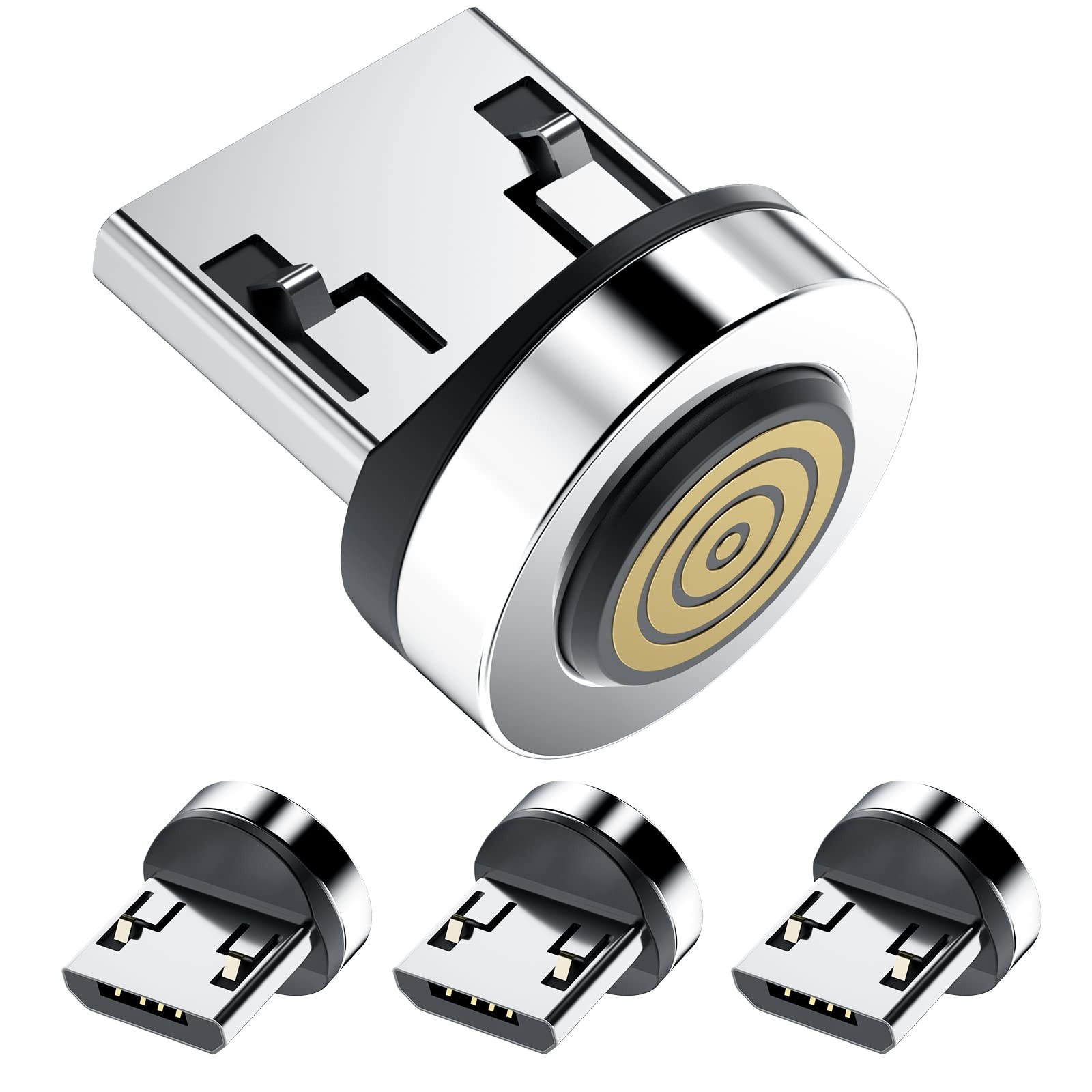 Ankndo Magnetic Phone Cable Adapter [4-Pack] Connector Tip Micro USB 