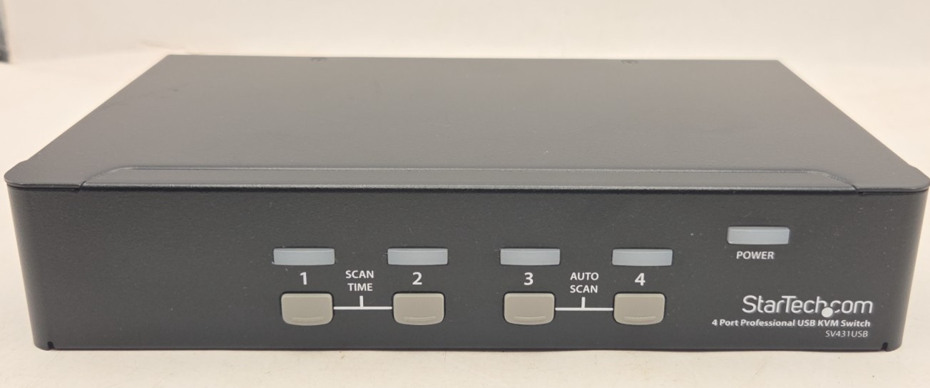 StarView SV431USB 4-Port KVM Switch USB VGA Black - No Power Cord TESTED WORKING