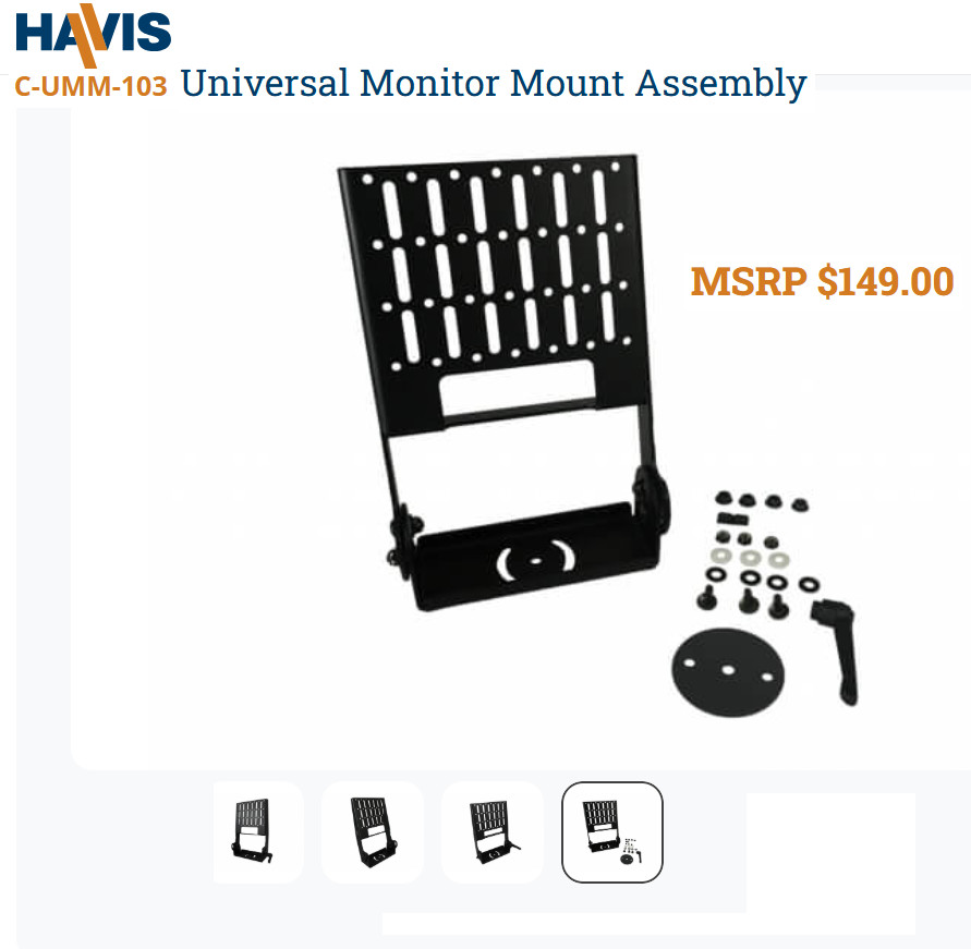 NEW & SEALED Havis Universal LCD Monitor Mounting Kit C-UMM-103, Ships re-boxed