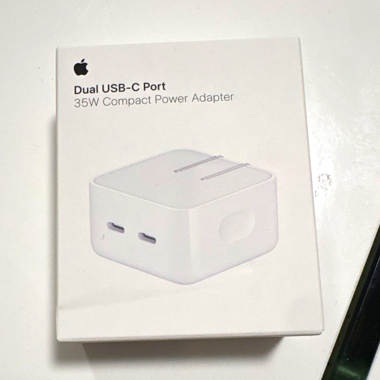 Apple 35W Dual USB-C Compact Power Adapter White for MacBook Air iPad iPhone