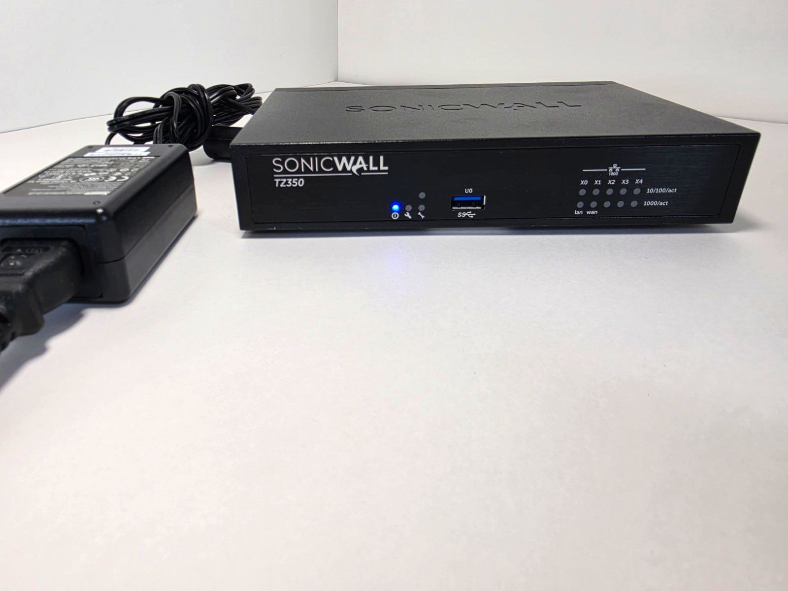 SonicWall TZ350 Enterprise Firewall/VPN Hardware Appliance w/ Power Adapter (B)