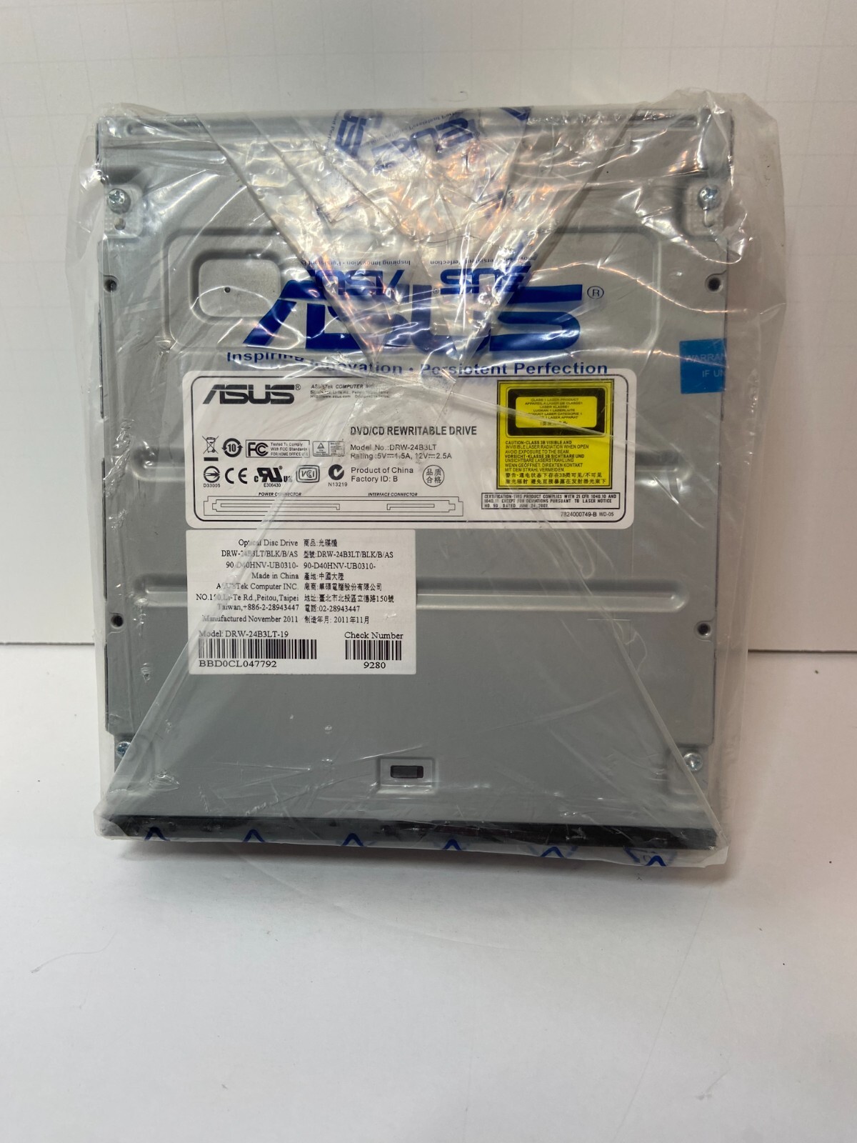 ASUS Internal DVD/CD Rewritable Drive NEW Model DRW-24B3LT New Vintage Stock