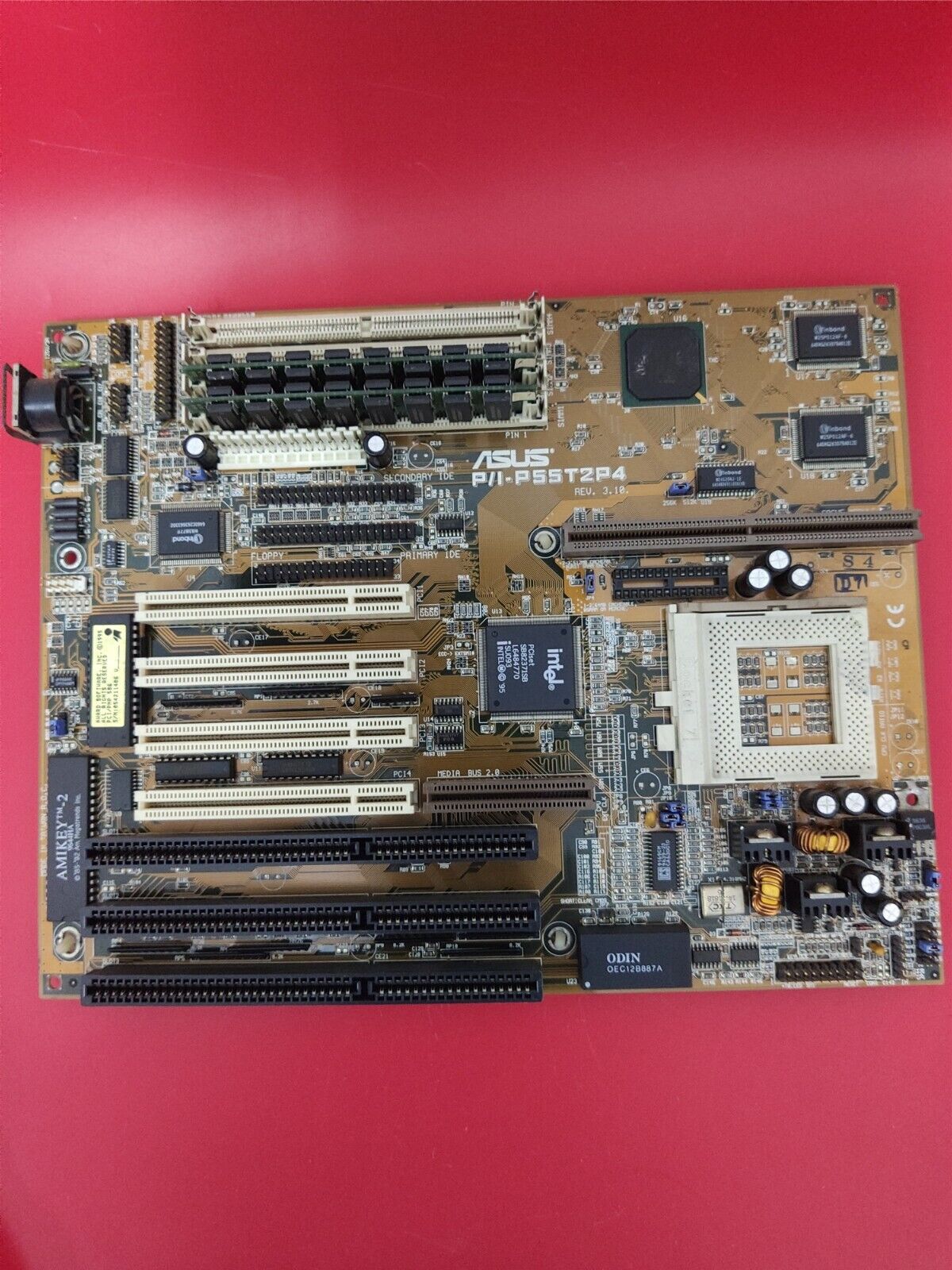 1 pc Used Asus 586 motherboard P/I-P55T2P4