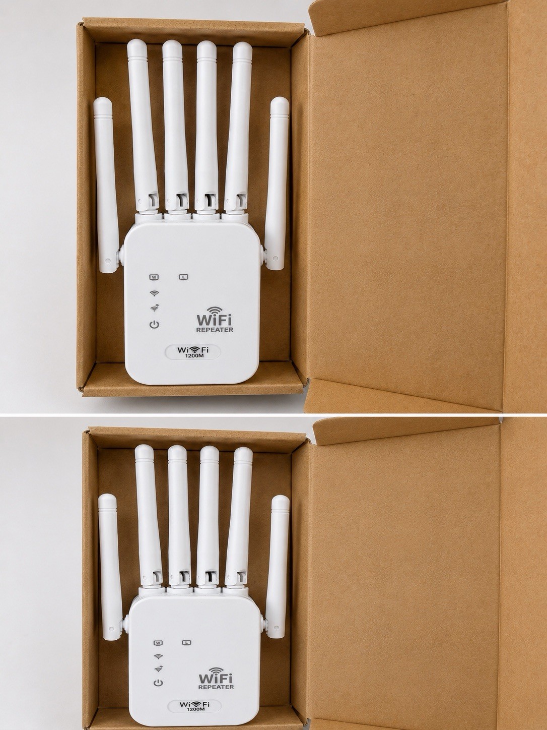 WiFi Repeater 1200M 1200 Mbps Wireless (Wi-Fi) Range Extender, White