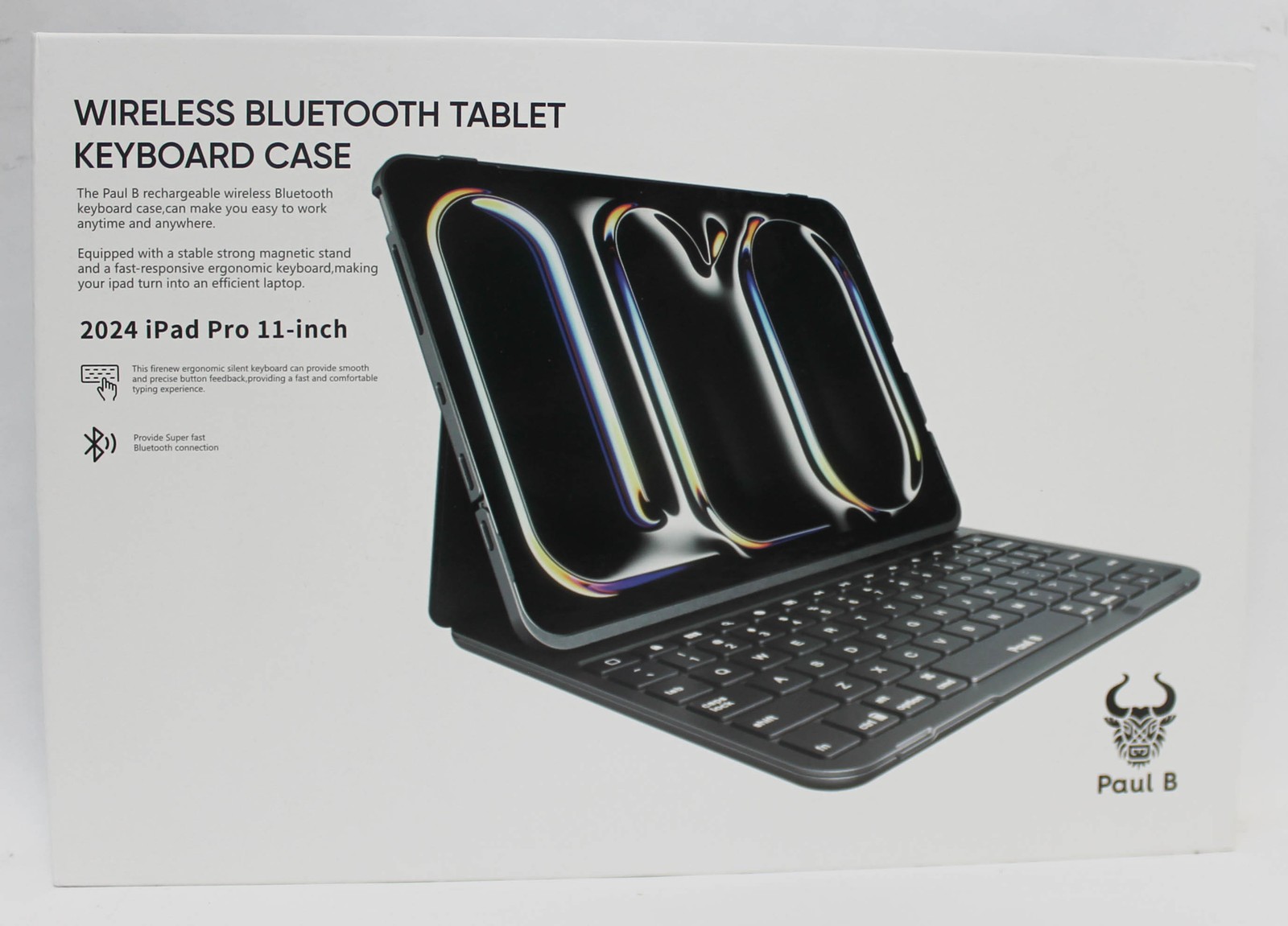 PAUL-B-IPADPRO-GEN5 PAUL B KEYBOARD CASE FOR IPAD PRO 11 M4 5TH GEN "GRADE A"