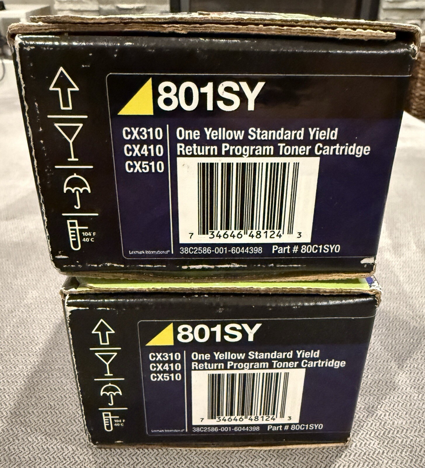 Lexmark 801SY Yellow Standard Yield Return Program Toner - Set Of 2