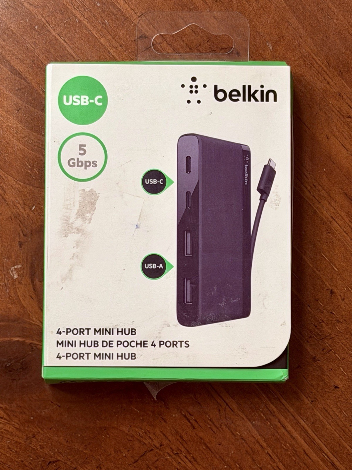 Belkin Portable 5Gbps USB-C 4-Port Mini Hub - 2 x USB-C, 2 x USB-A