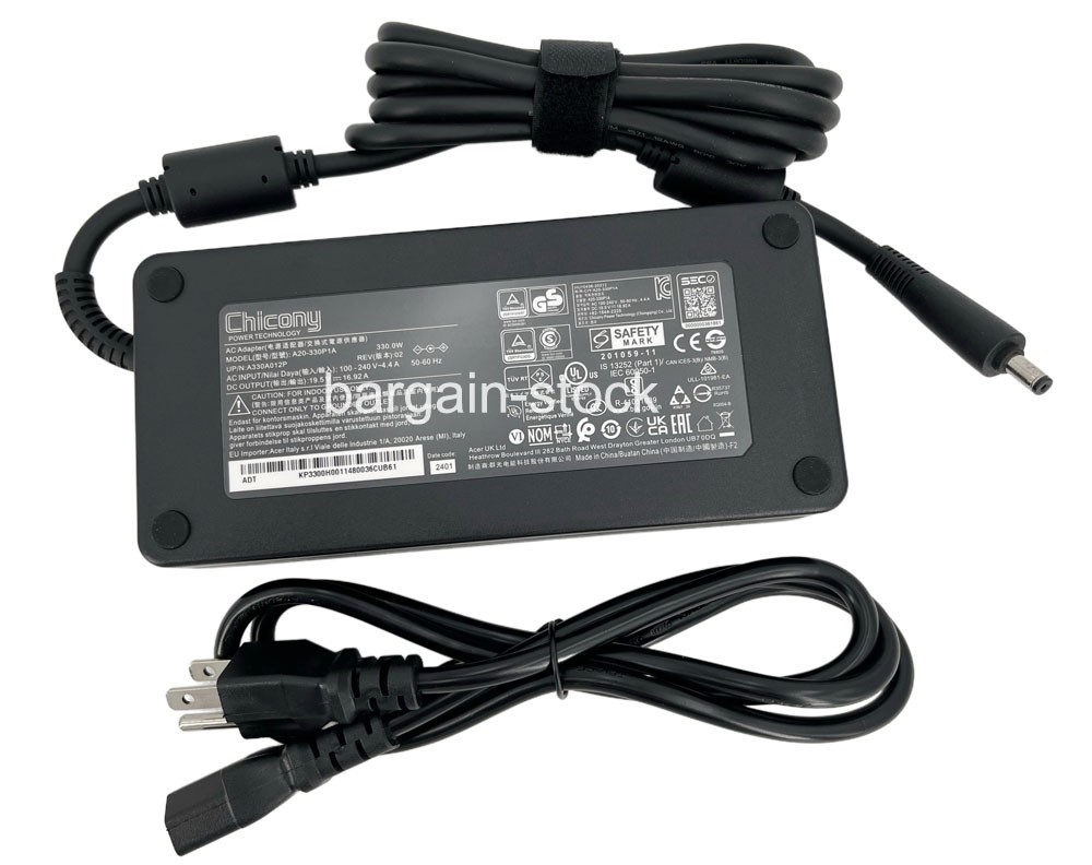 Chicony 19.5V 16.92A 330W AC Adapter Charger For Acer Nitro 5 AN515-46-R1A1