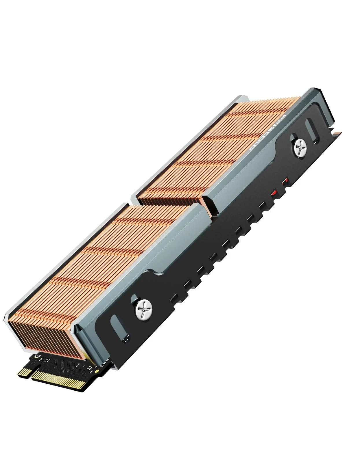 Copper M.2 HeatSink, Passive Nvme SSD Heatsinks with Copper Fins - Finscold Q80