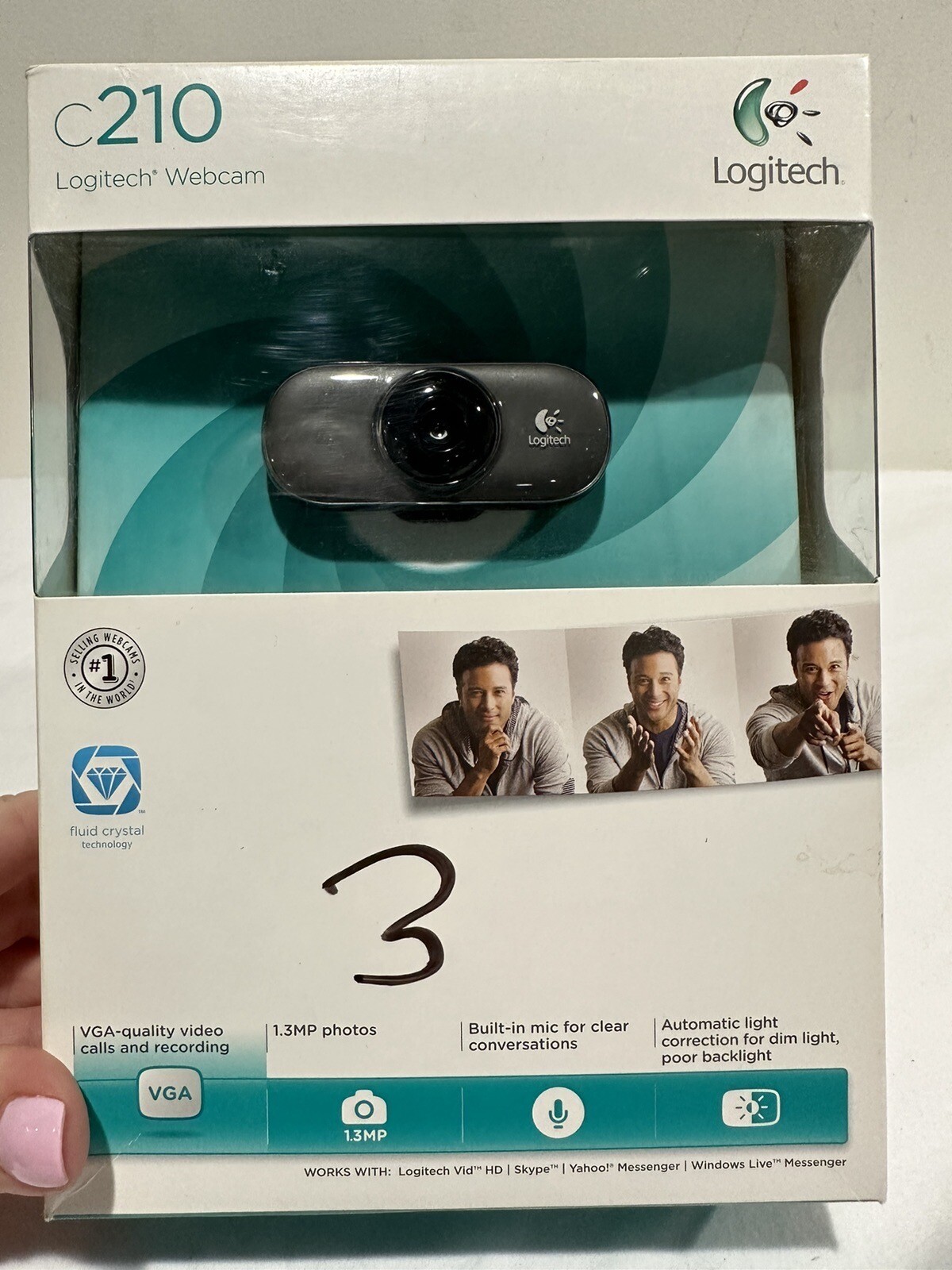 Logitech USB C210 Web Cam Zoom Skype Online Video