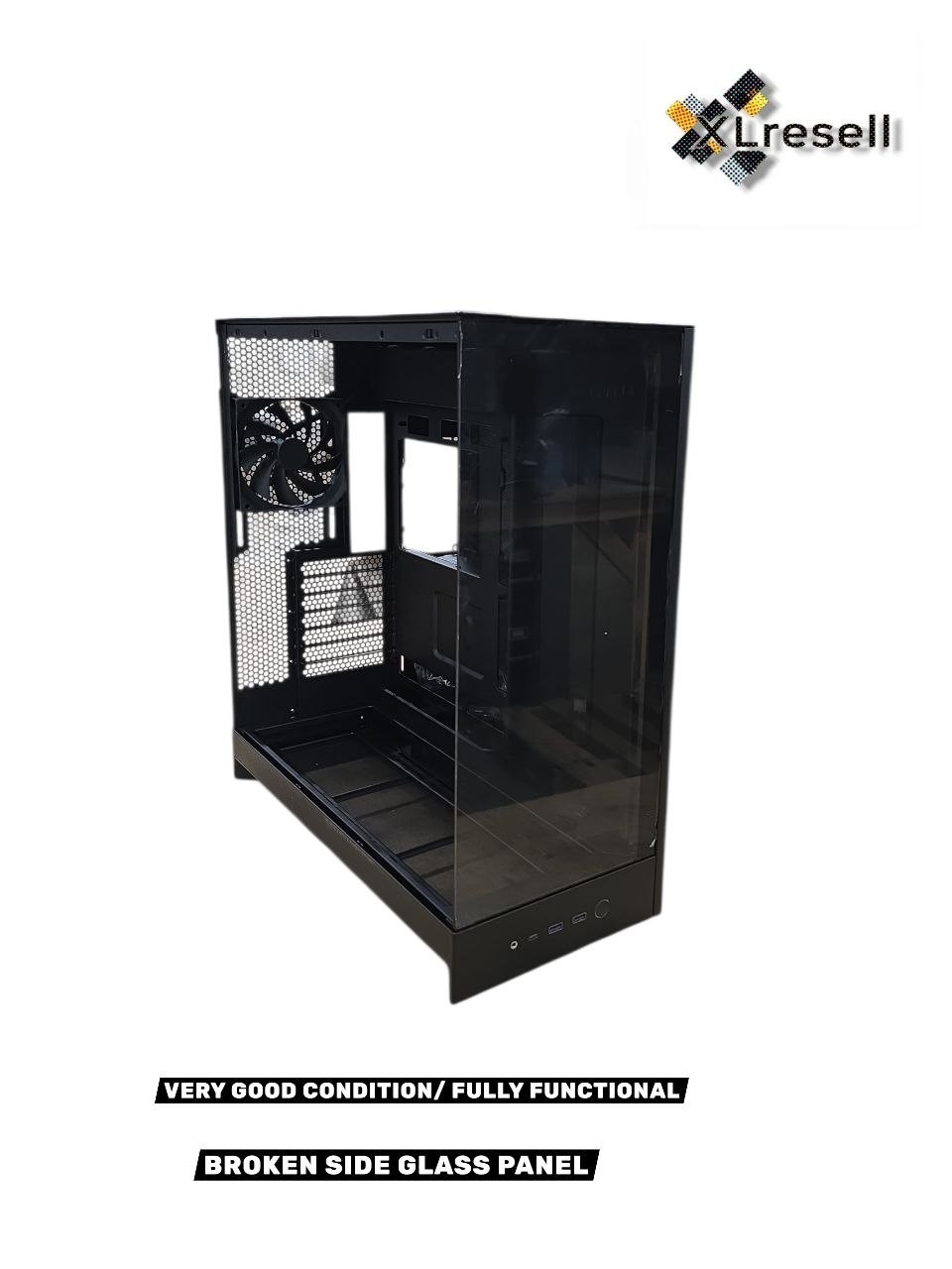 NZXT - H9 Flow 2025 ATX Mid-Tower Dual-Chamber PC Case - Black  ( BROKEN GLASS )