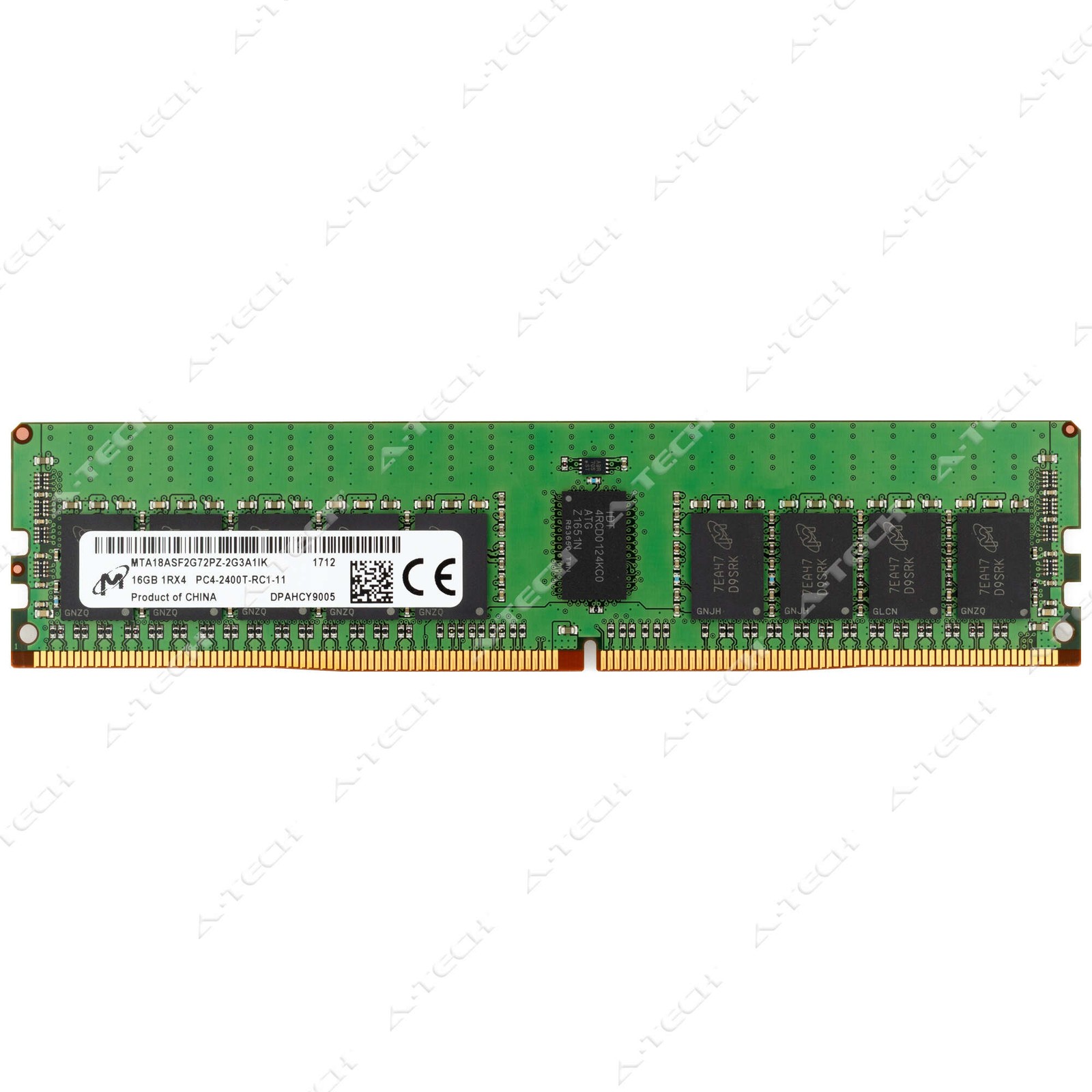 Micron 16GB DDR4-2400 PC4-19200 ECC RDIMM Server Memory RAM MTA18ASF2G72PZ-2G3A1
