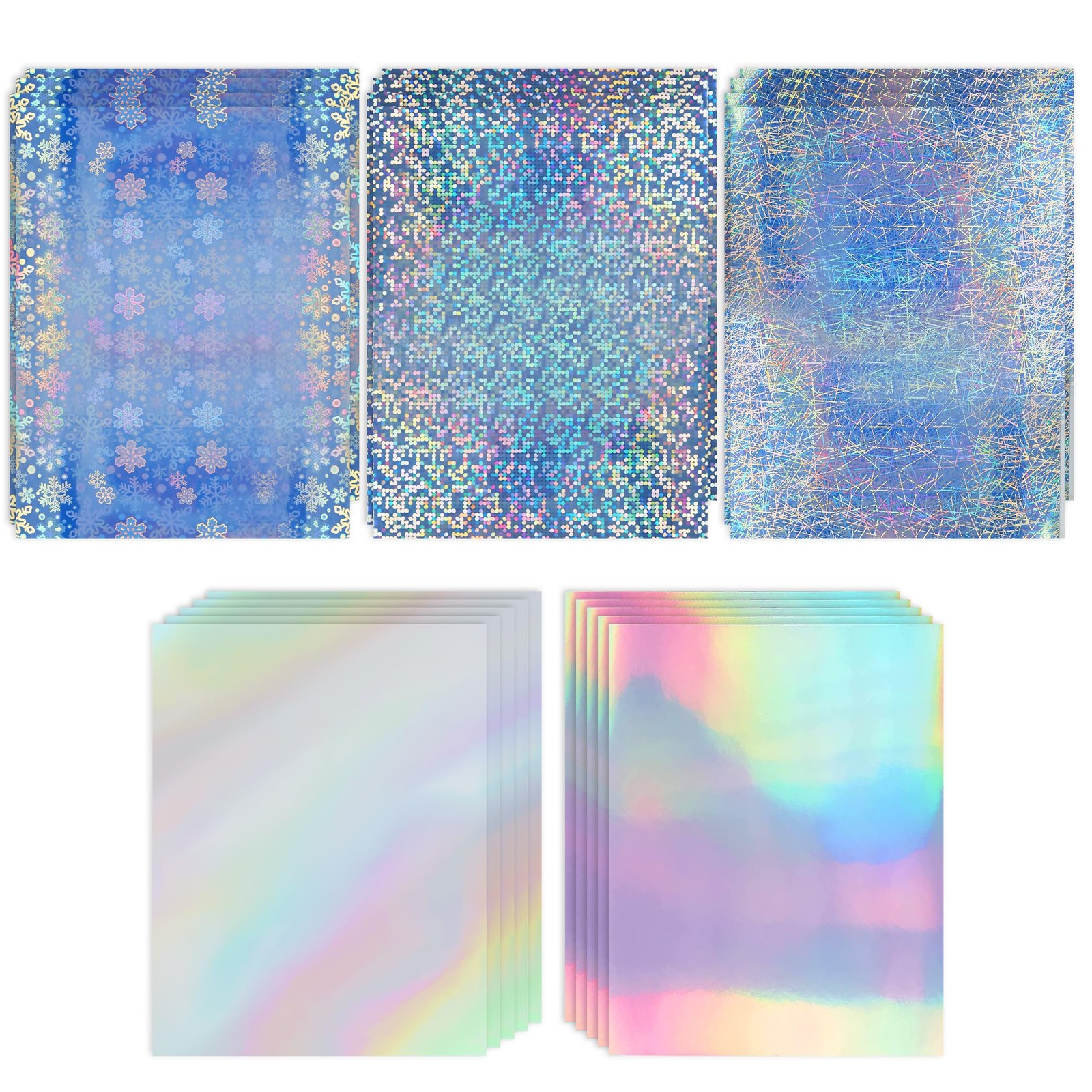 Holographic Sticker - Rainbow/Clear/Snowflake/Spot/Ray