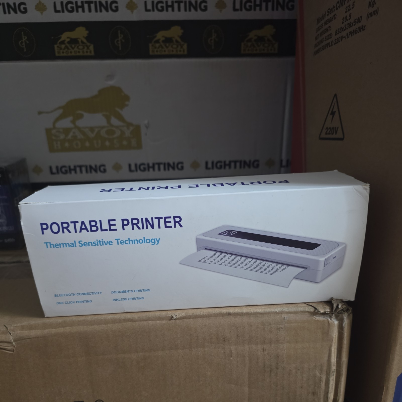 Darkant Portable Thermal Printer Wireless for Travel, Inkless Compact Printer A4