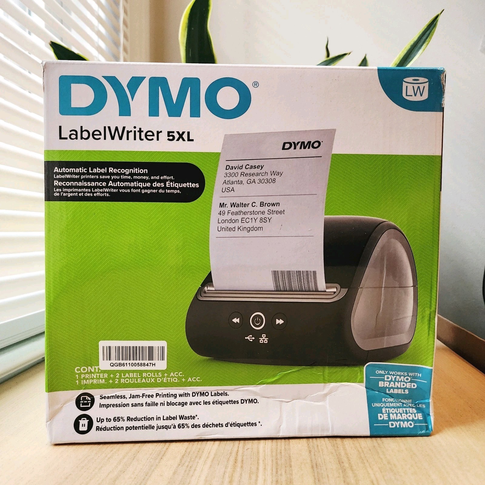 C0 DYMO LabelWriter 5XL Thermal Label portable Printer 2112554 LW 4x6 USB *READ