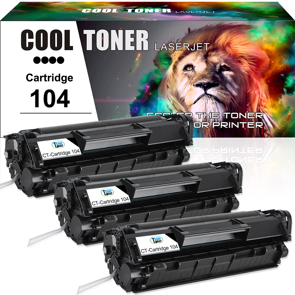 3pk Toner Compatible for Canon 104 ImageClass MF4150 MF4350d MF4370dn D420 D480
