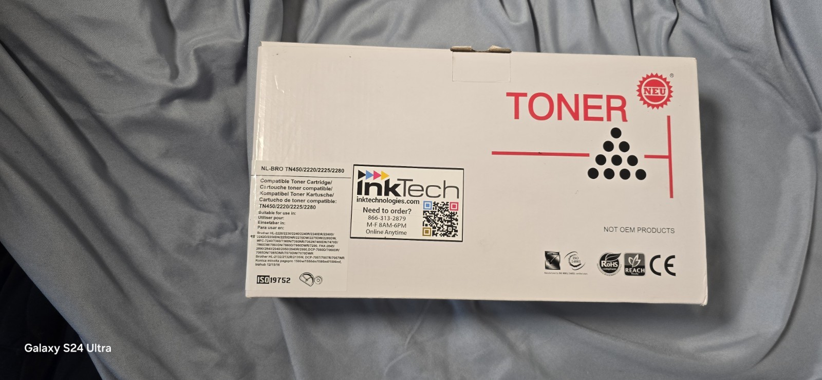 InkTech  Toner Cartridge New Open Box Unused Black TN450/2220