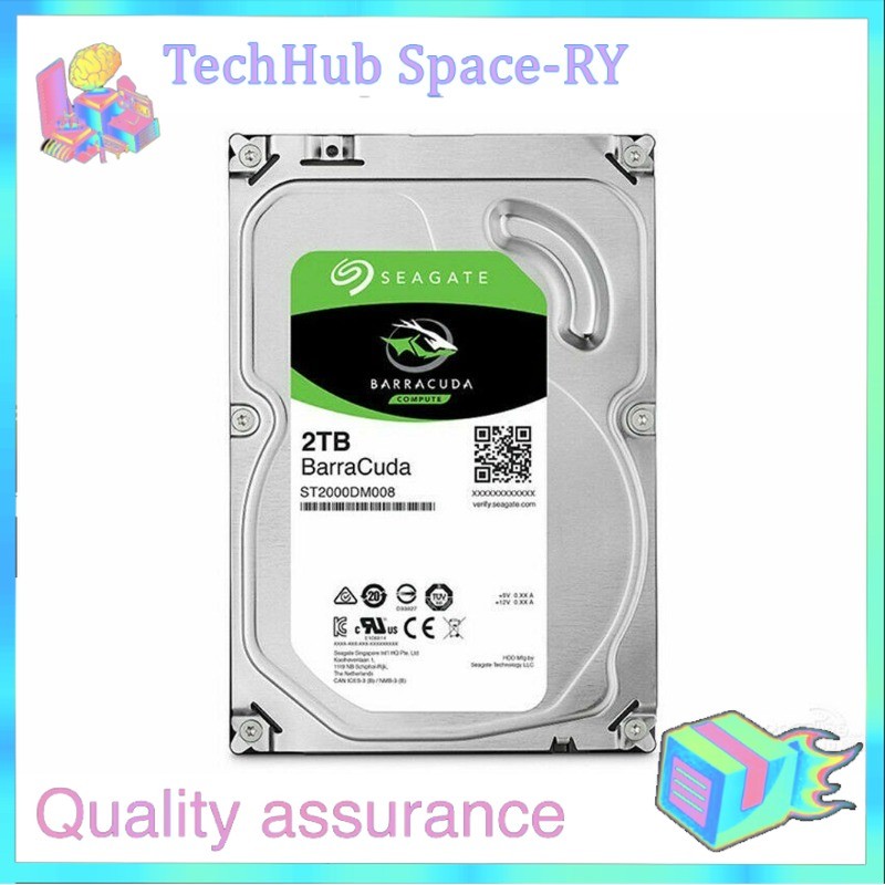 ST2000DM008 Seagate Barracuda 2TB 256 MB Cache SATA 3.5" PC Hard Disk Drive New