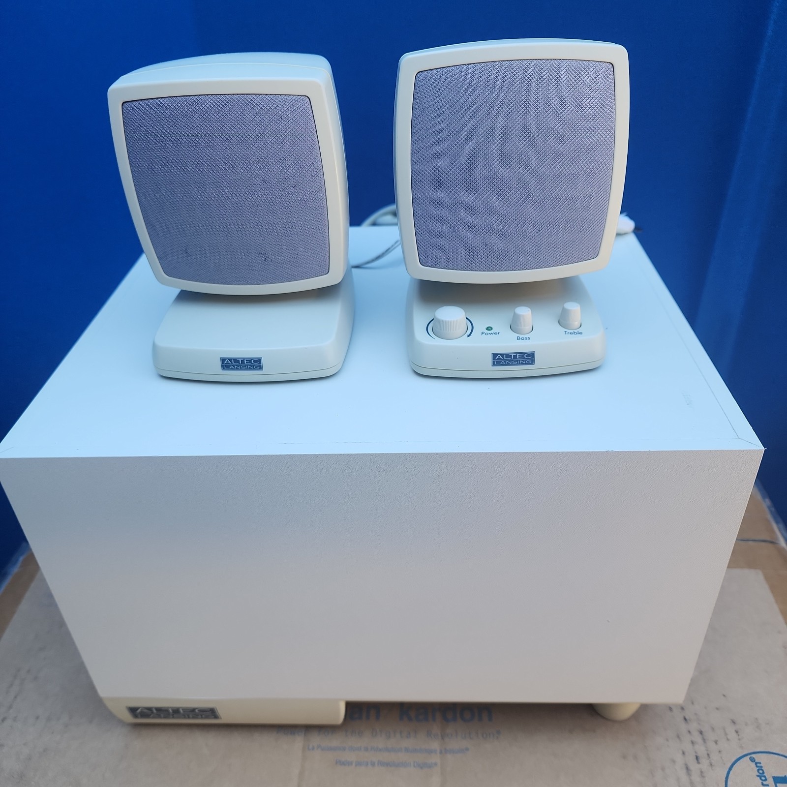 Altec Lansing Vintage Computer Subwoofer & Speakers ACS340 - No Power Cord