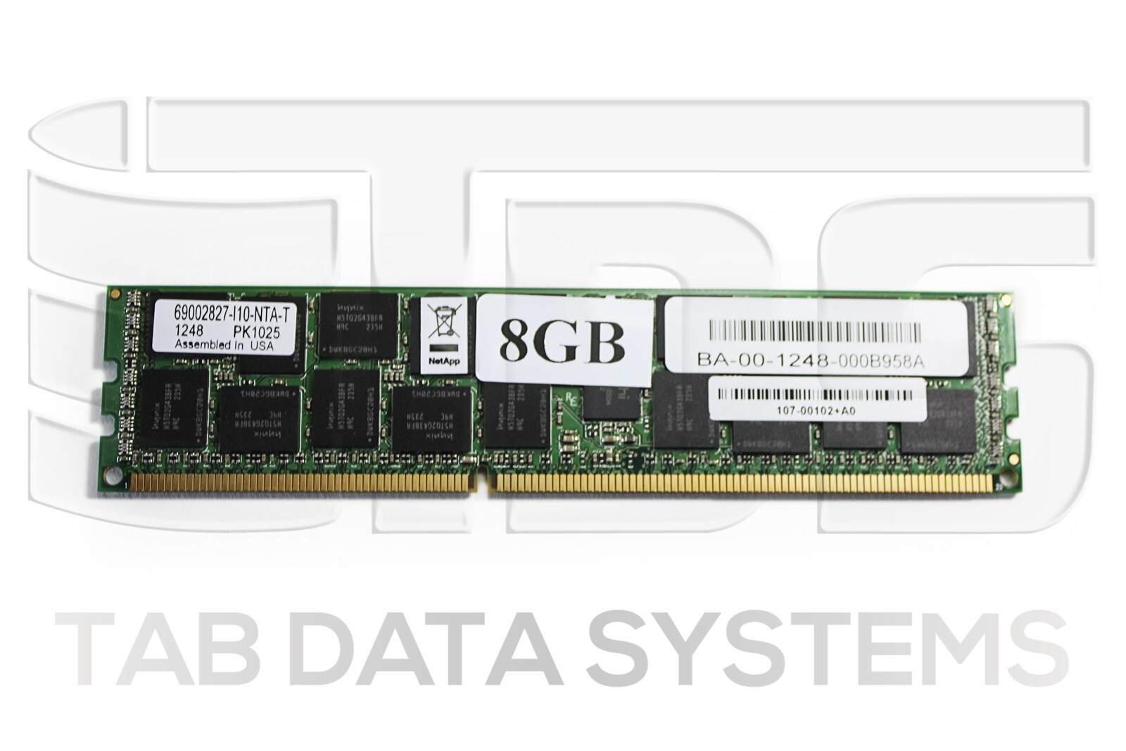 NetApp X3205-R6 8GB Memory DIMM FAS6250 FAS6280 FAS6290 107-00096 107-00102