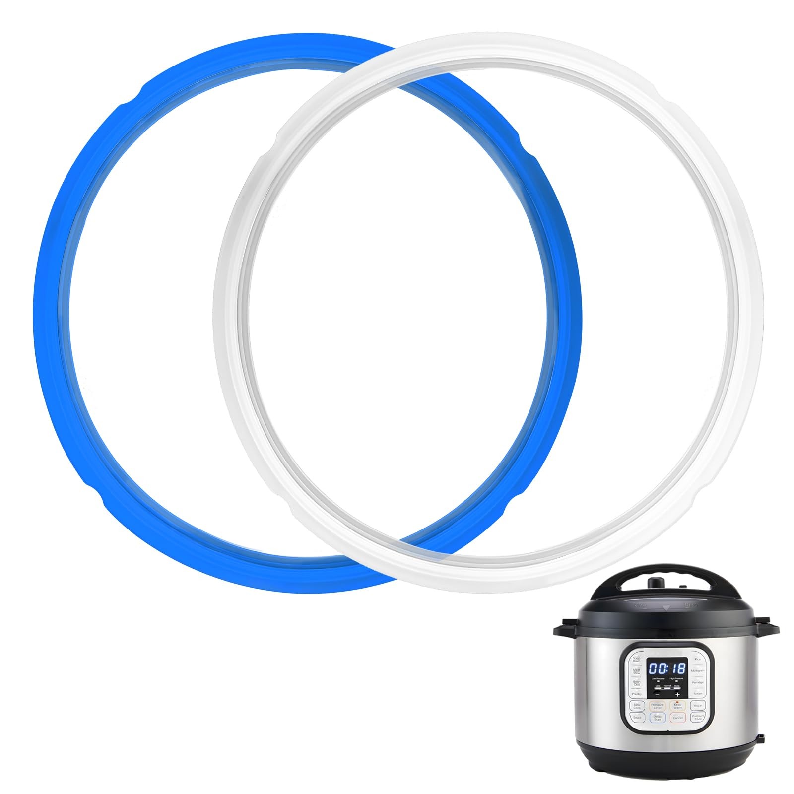 2 Pack Sealing Ring 6qt for Instant Pot Sealing Ring for 6 & 5qt Insta Pot, Food