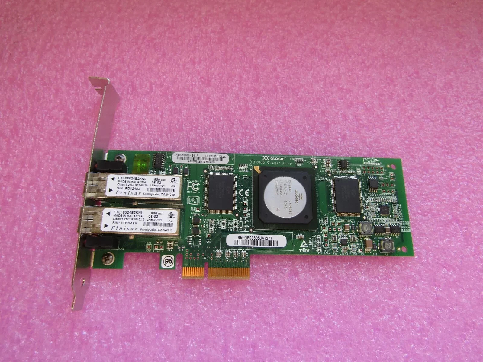 KC184 Dell QLogic QLE2462 High Profile PCI Fiber Channel Network Adapter Card