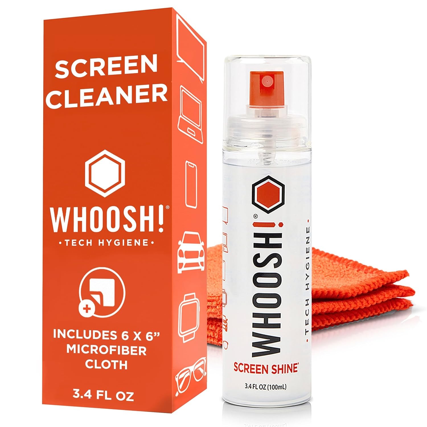 Screen Cleaner Spray & Wipe Kit XL Screen Shine Go 3.4 fl oz Screen Cleaner