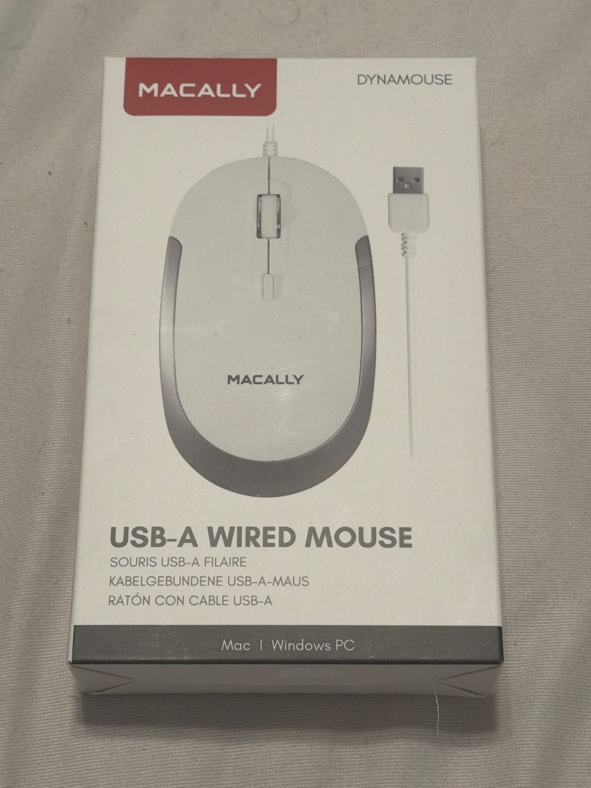 Macally Silent Wired Mouse - NEW Compact USB Mouse for Apple Mac or Windows