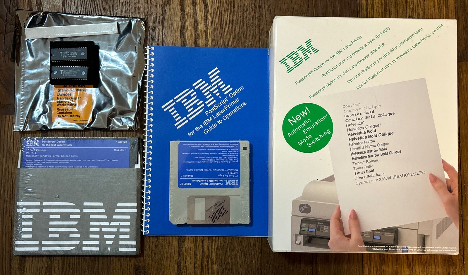 IBM Postscript Option For IBM Laser printer 1038137 Vintage Software And Chipset
