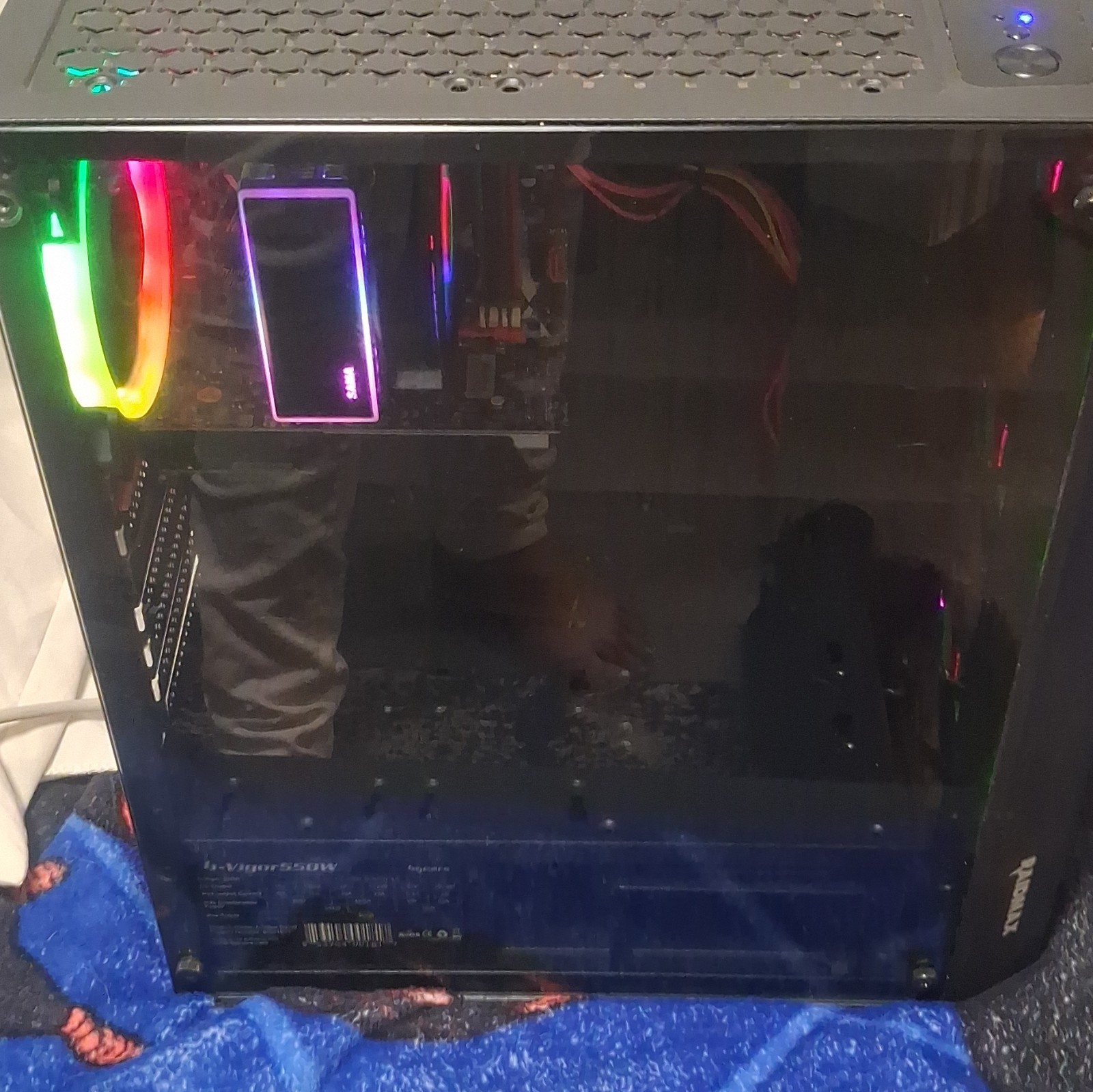 Custom Gaming PC RGB Lighting Desktop Tower, Black, Windows 11, HDMI/DP