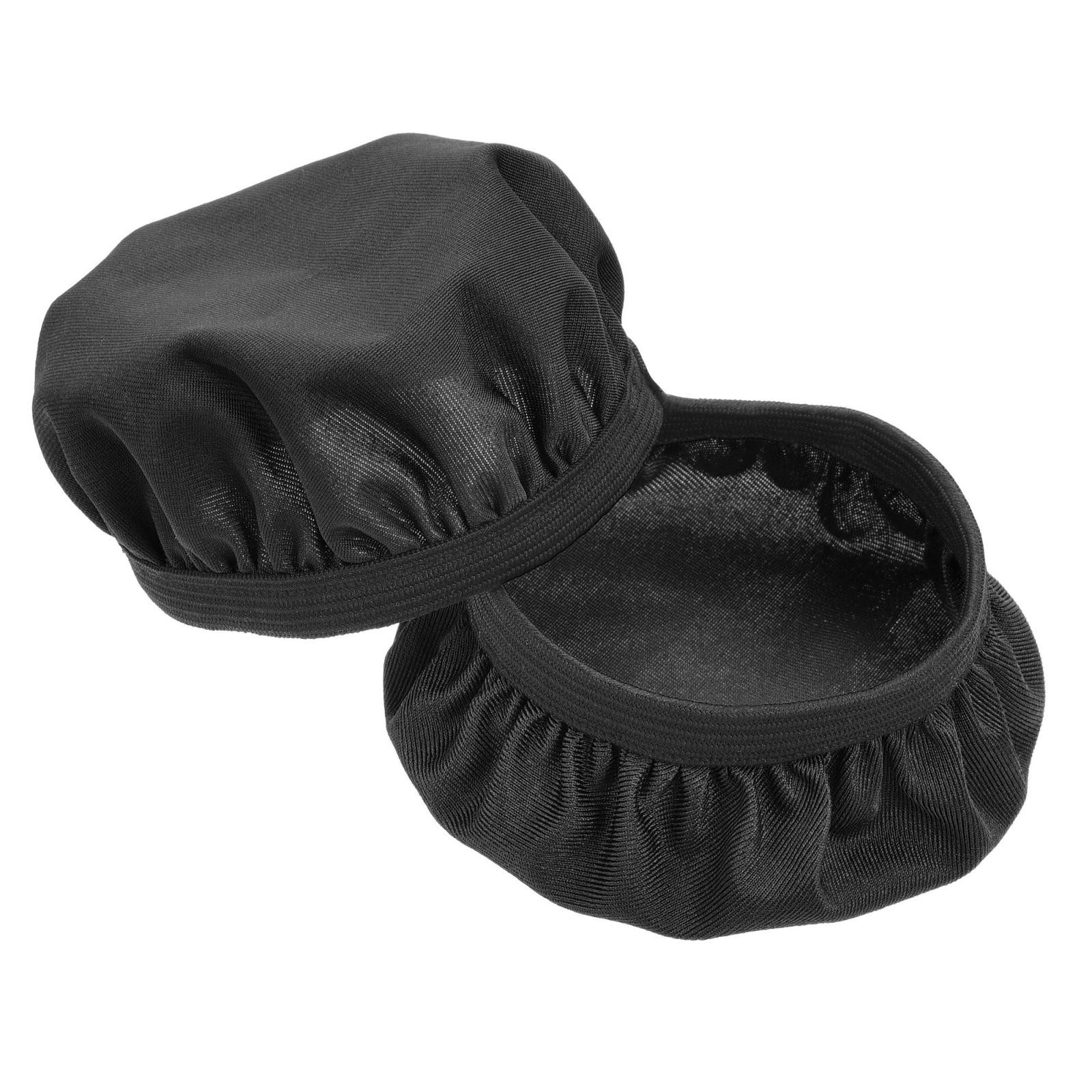 1 Pair Black Fabric Washable Headphone Covers, Fits 2.36"-3.54" Earphones