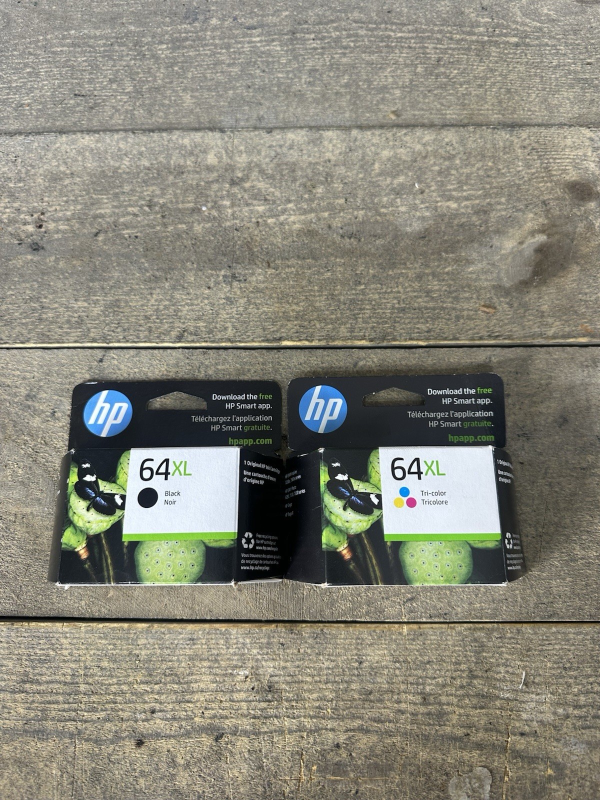 Genuine HP 64XL & Tri Color High Yield Black Ink Cartridges Set Exp 5/25 10/25